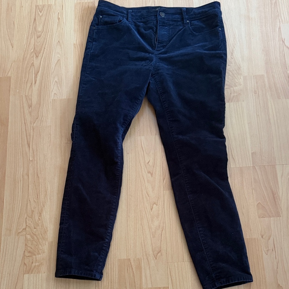 Ann Taylor Dark Blue velvet skinny Jeans